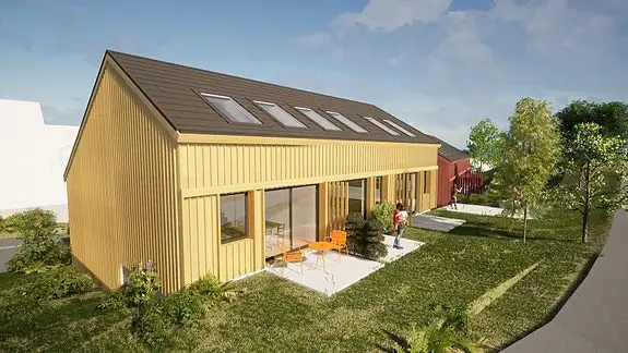 Uteplassen vil være på bakkeplan med enkel tilgang ut til pent opparbeidet fellesarealer med bl.a. lekeplass for de små.