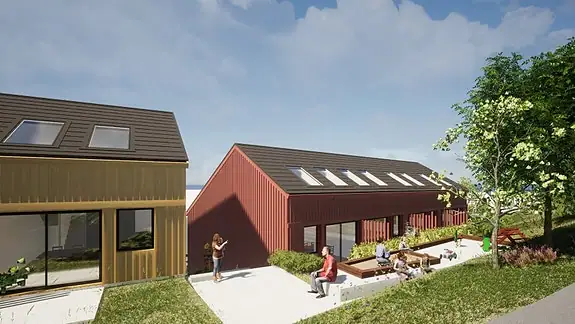 Hus B antas ferdigstilt i utgangen av Juli.