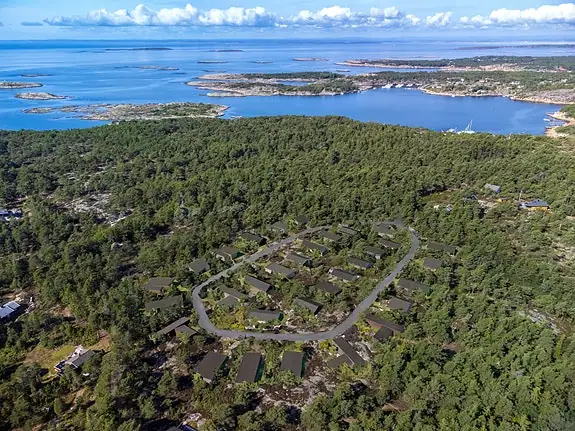 Droneillustrasjon for hvordan hyttefeltet kan bli