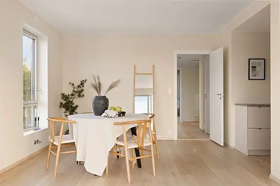 I stuen vil det bli montert radiatorer