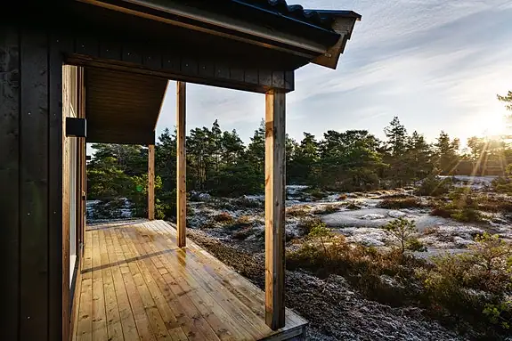 Selvom det er hytter rundt får du følelsen av å sitte uforstyrret