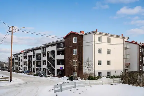 Leiligheten ligger i rolige omgivelser på Halmstad