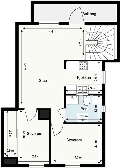 Plantegning - 2. etasje