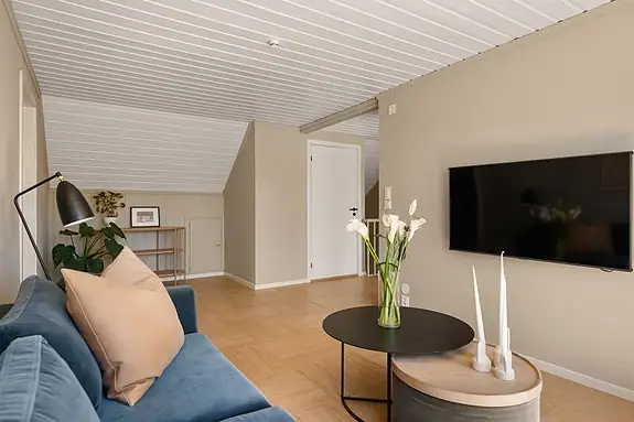 Hyggelig tv-stue - perfekt som egen sone for barna eller ungdommen i huset