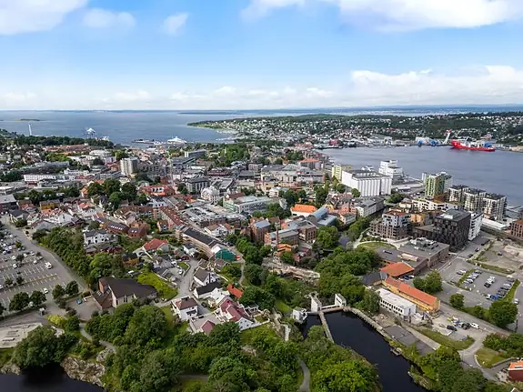 Felles takterrasse gir deg forresten en fantastisk utsikt over Moss