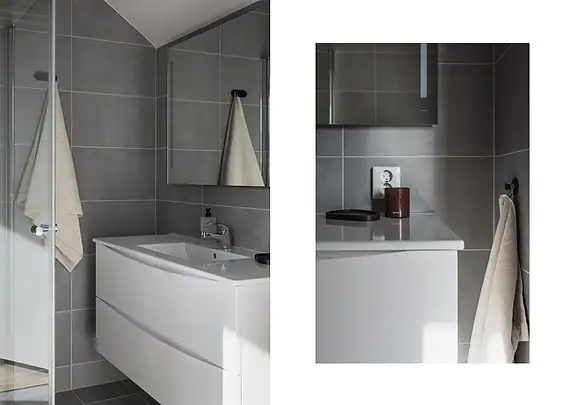 Bad en-suite hovedsoverommet, også med varme i gulv