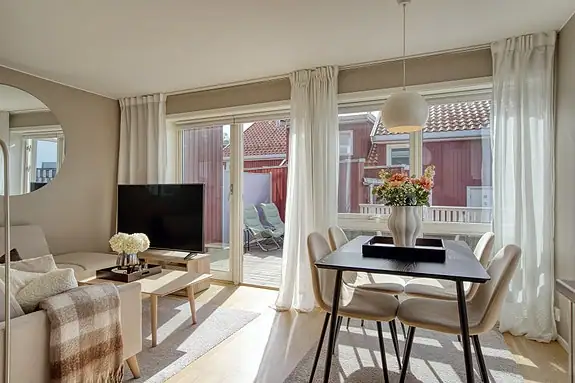 Leiligheten er lys og lettstelt